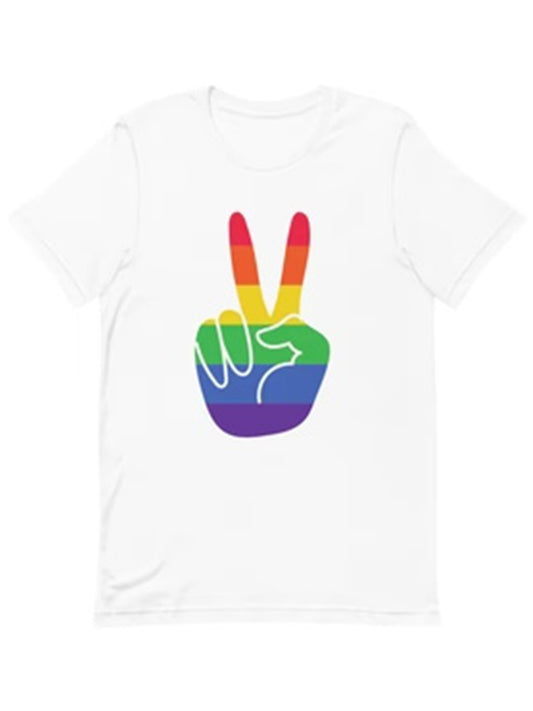 Gay Pride Rainbow Printed Short Sleeve T-Shirt 