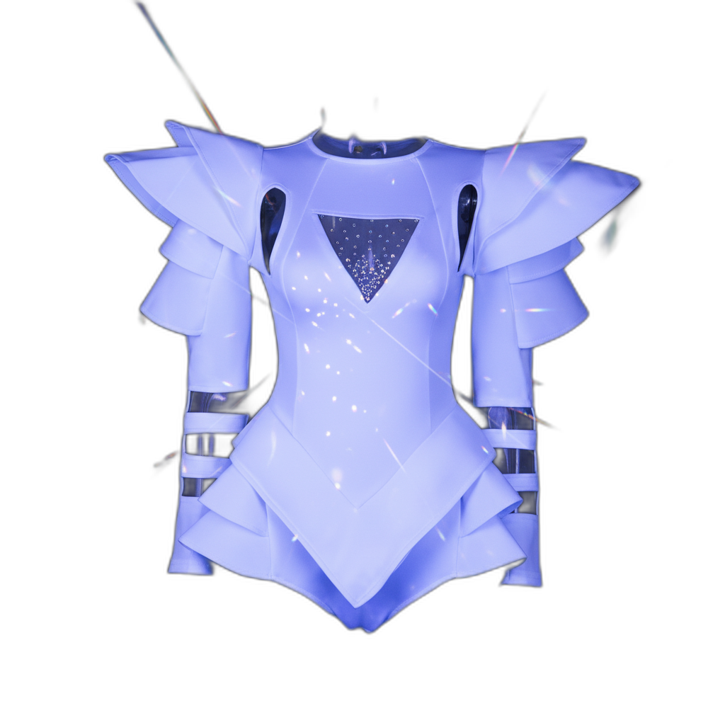 Crystal Couture White Party Bodysuit