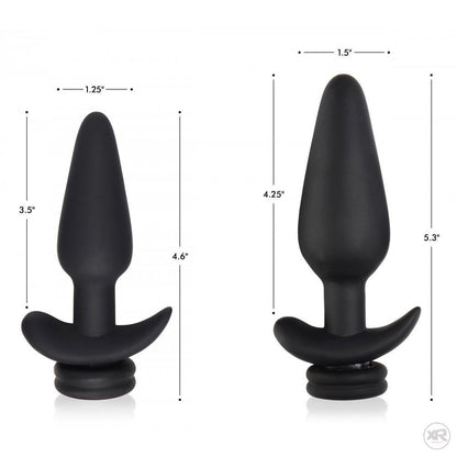 Interchangeable 10X Vibrating Silicone Anal Plug with Remote