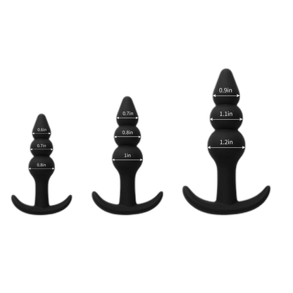 Bead - Silicone Anal Training Set - Bead-Style Butt Plug