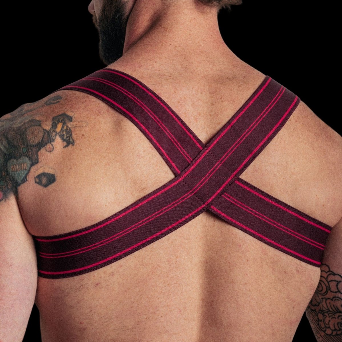 DEN CORE Chest Harness - Burgundy - The Pup Play Hub