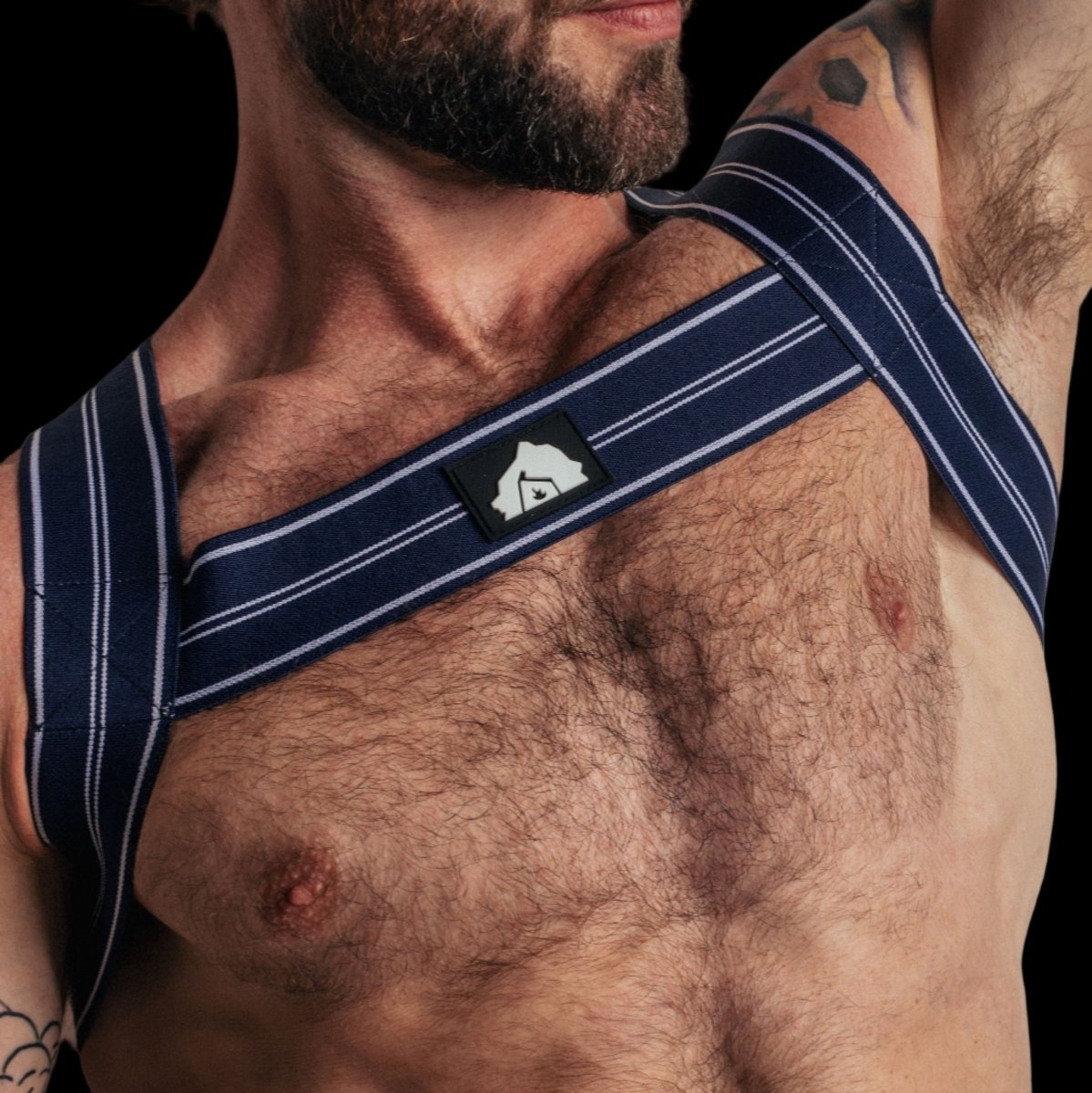 DEN CORE Chest Harness - Navy - The Pup Play Hub