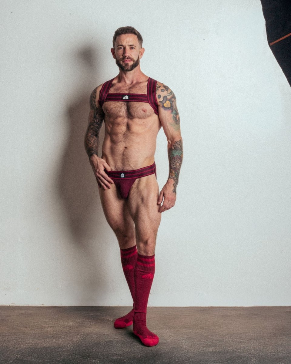 DEN CORE Football Socks - Burgundy - The Pup Play Hub