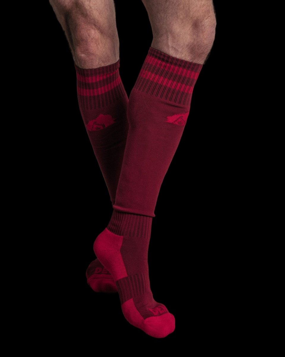 DEN CORE Football Socks - Burgundy - The Pup Play Hub