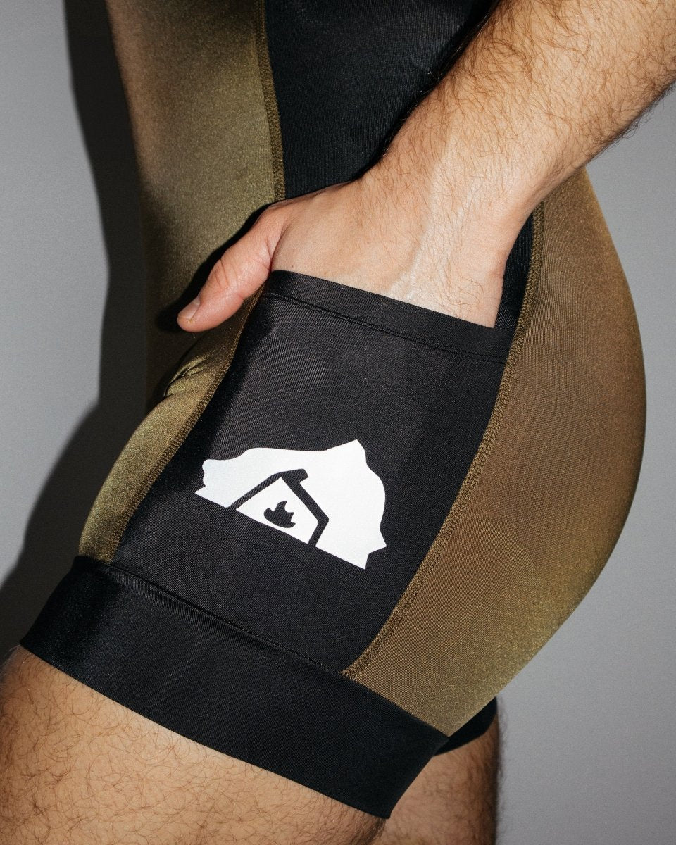 DEN CORE Wrestling Singlet - Khaki - The Pup Play Hub