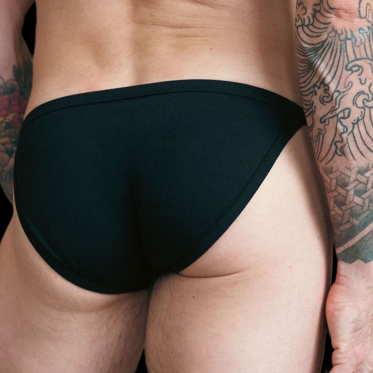 DEN Tanga Brief - Black - The Pup Play Hub