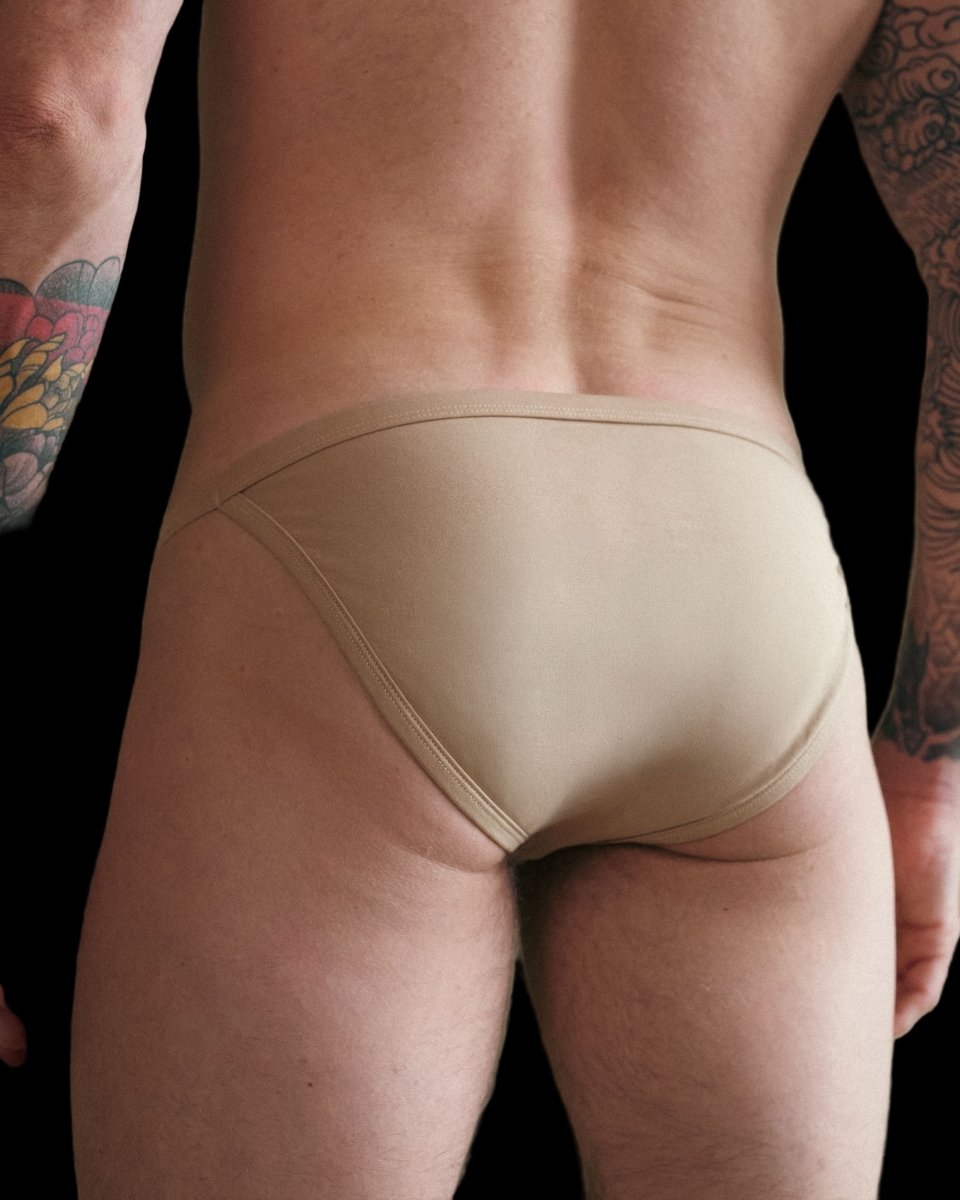 Den Tanga Brief - Taupe - The Pup Play Hub