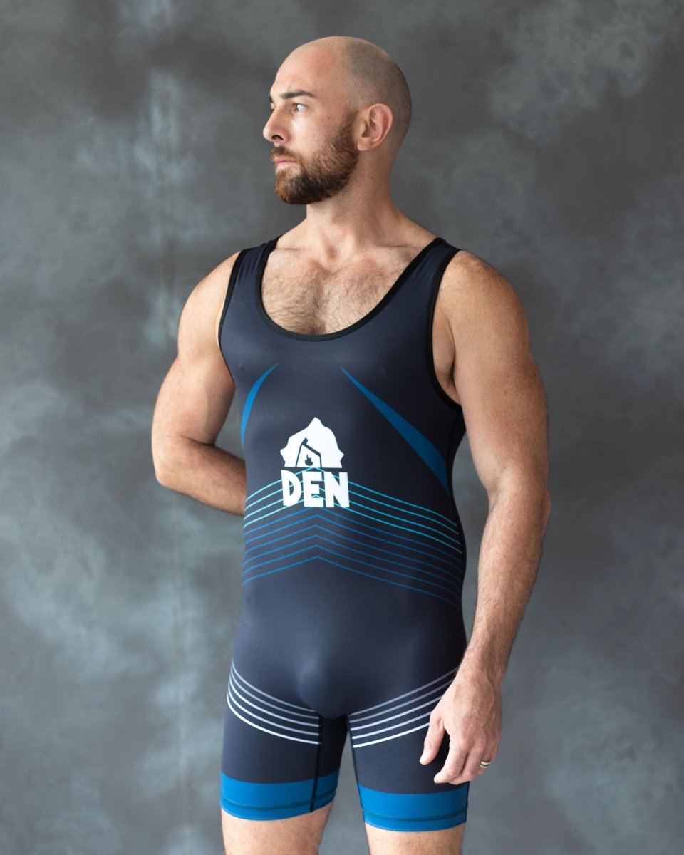 DEN Wrestling Singlet - Black - The Pup Play Hub