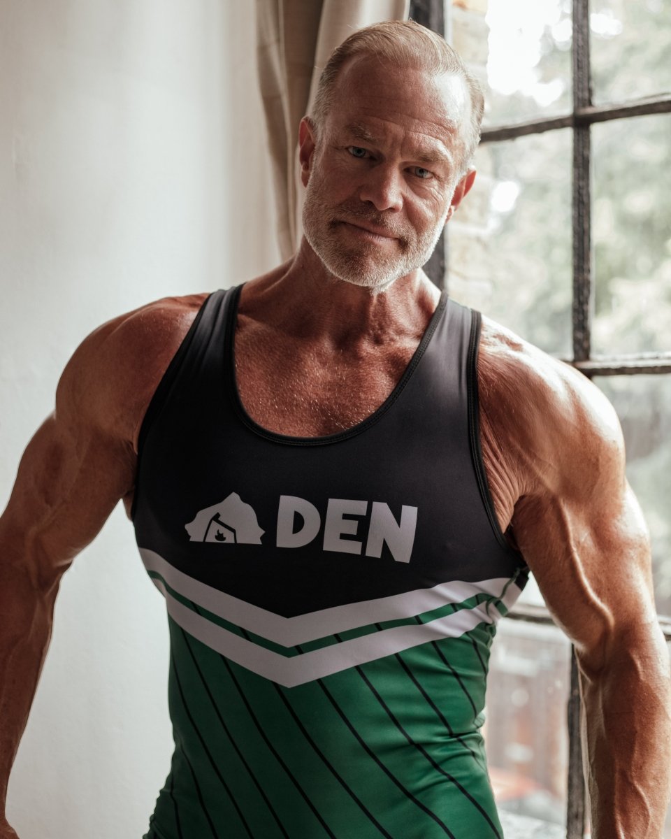 DEN Wrestling Singlet - Collegiate Green - The Pup Play Hub