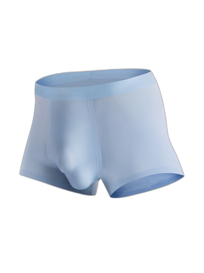 Men's Dual-Convex Gusset Comfy Waistband Ice Silk Trunks
