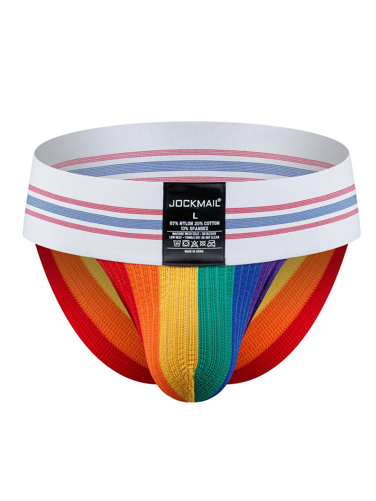 Men's Rainbow Stripes Pride Brief