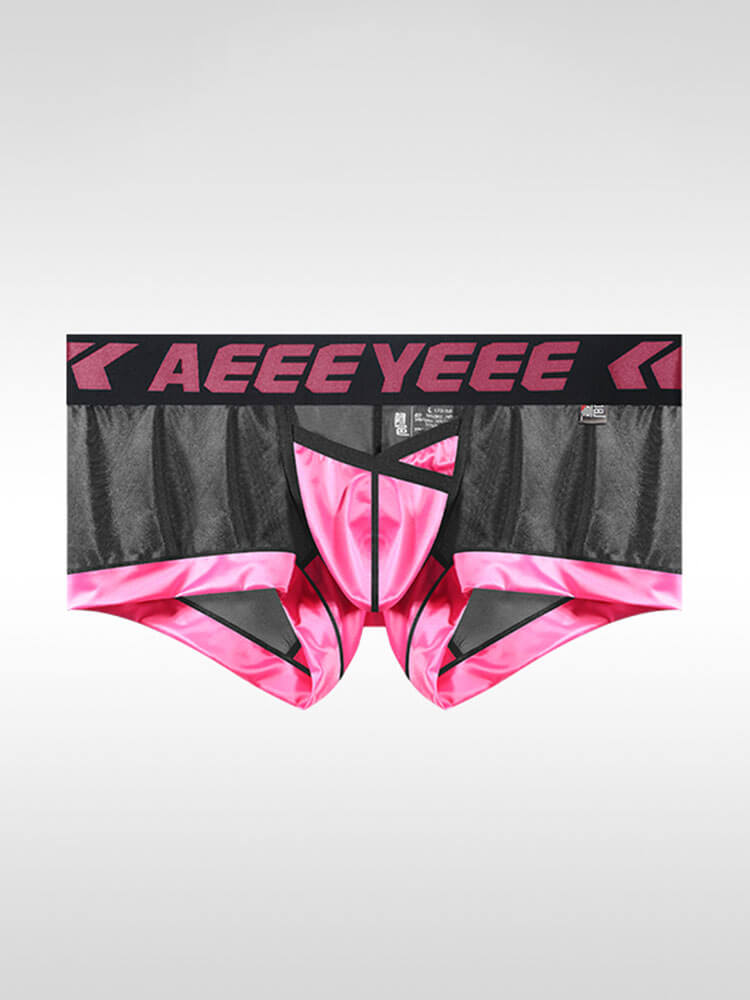  Men's Sexy Breathable Mesh Paneling Boxer Briefs