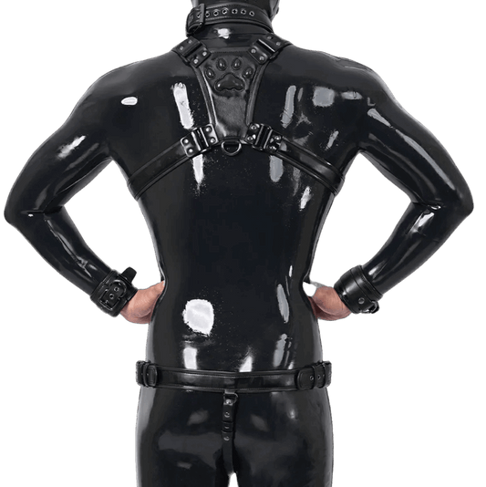 Furrjoi Harness, Cuff, Collar, Lead Underwear Bundle Black