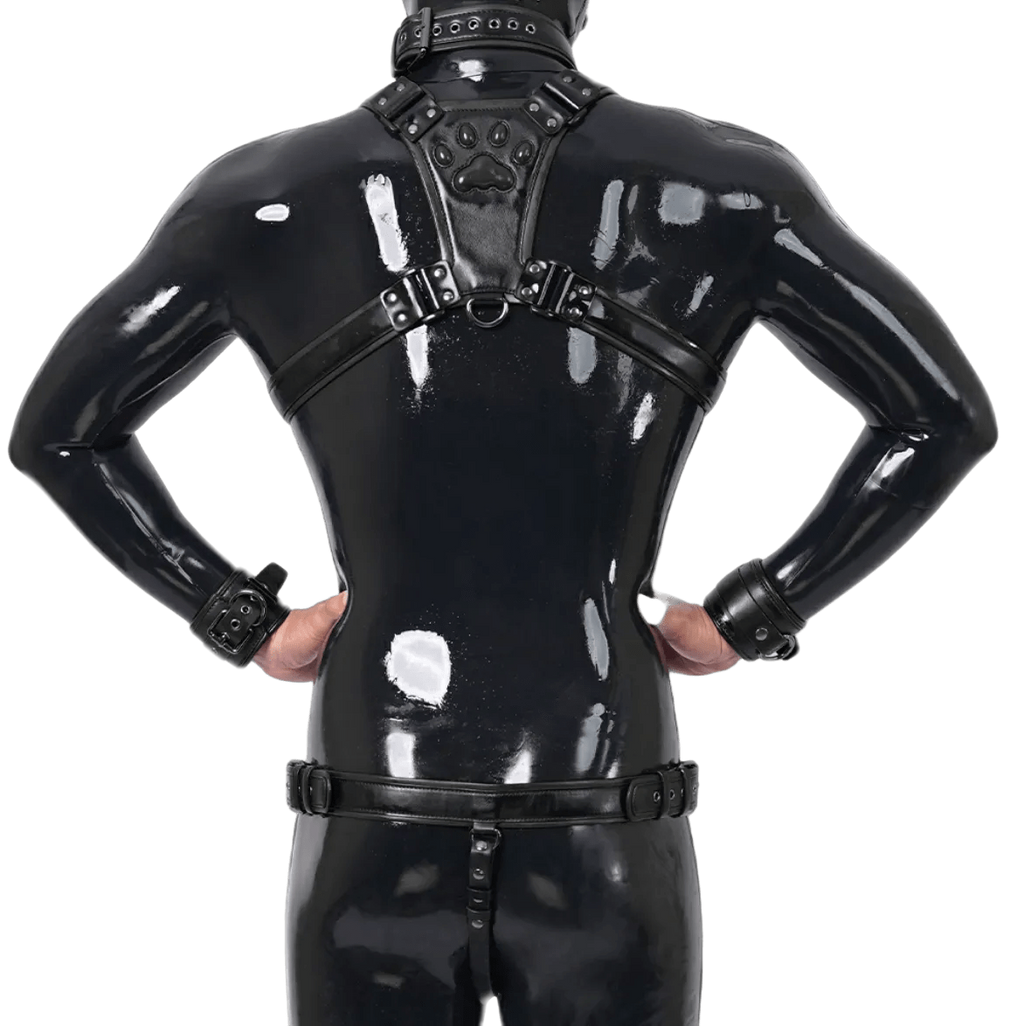 Furrjoi Harness, Cuff, Collar, Lead Underwear Bundle Black