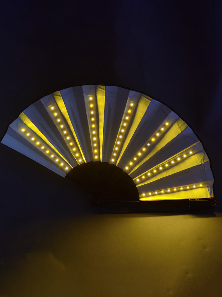 Led Silk Foldable Light-Emitting Color Fan