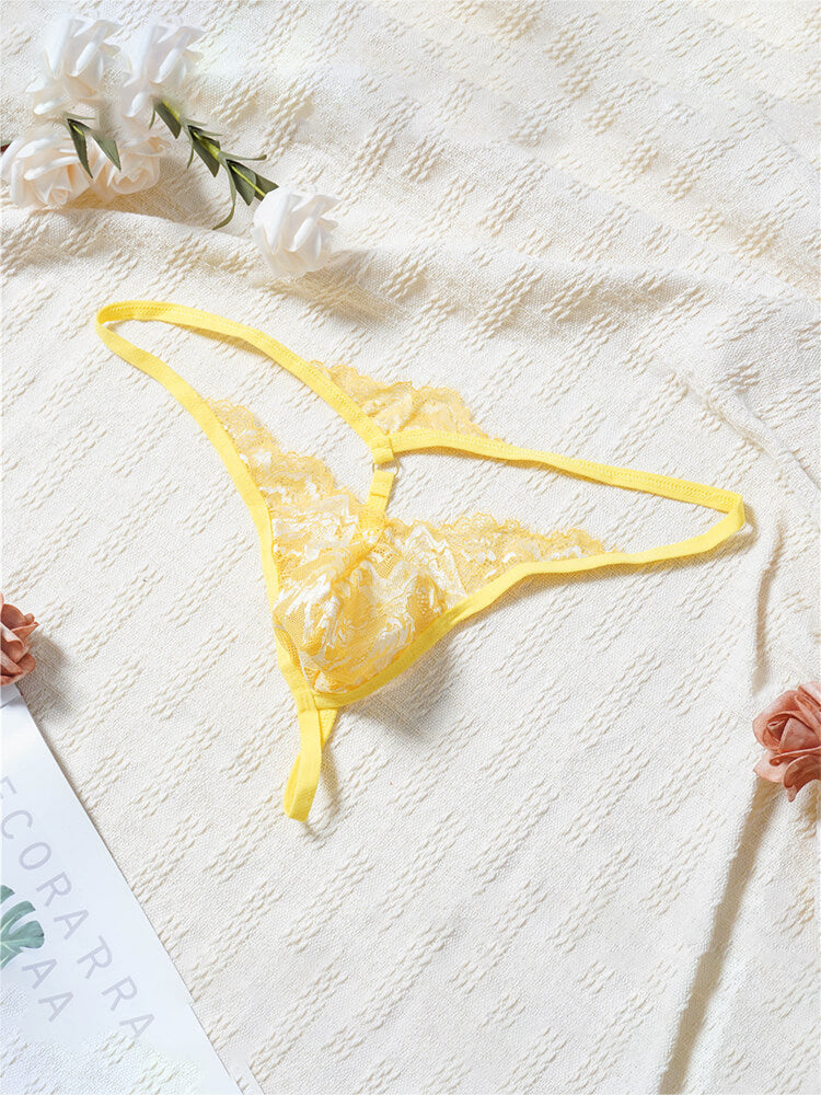 Men's Sexy Mesh U-Convex Pouch Lace Thong