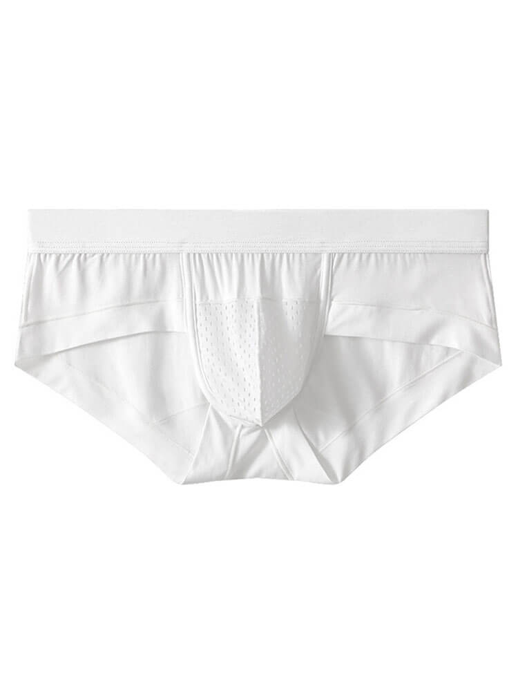 Men's Solid-Color Breathable Bamboo Fiber Briefs