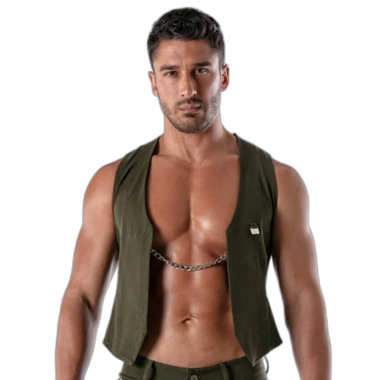 TOF Paris Patriot Chain Vest Khaki