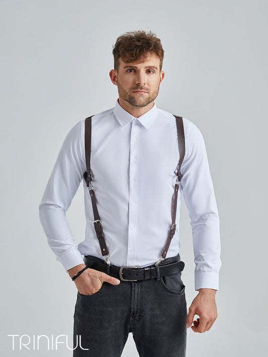 Men's Leather Restraint Harness Strap