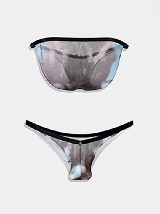 Men's Low-Rise Semi-Cheeky Tie-Dye Briefs