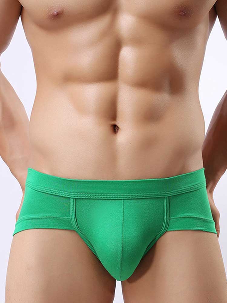 Men's Solid Color Simple Low-Rise Modal Briefs