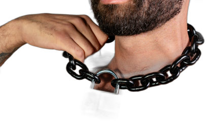 ruff GEAR Pitbull Chain 8mm with 60mm Master Lock Black