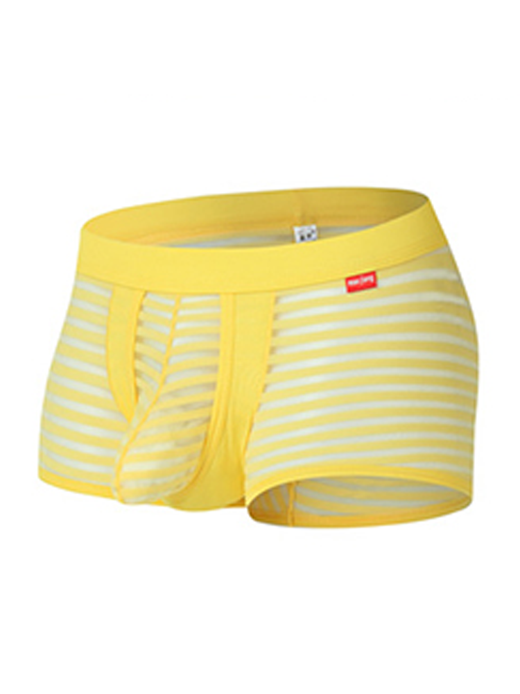 Men’s Sexy Striped Hollow Jockstrap With Separate Pouch