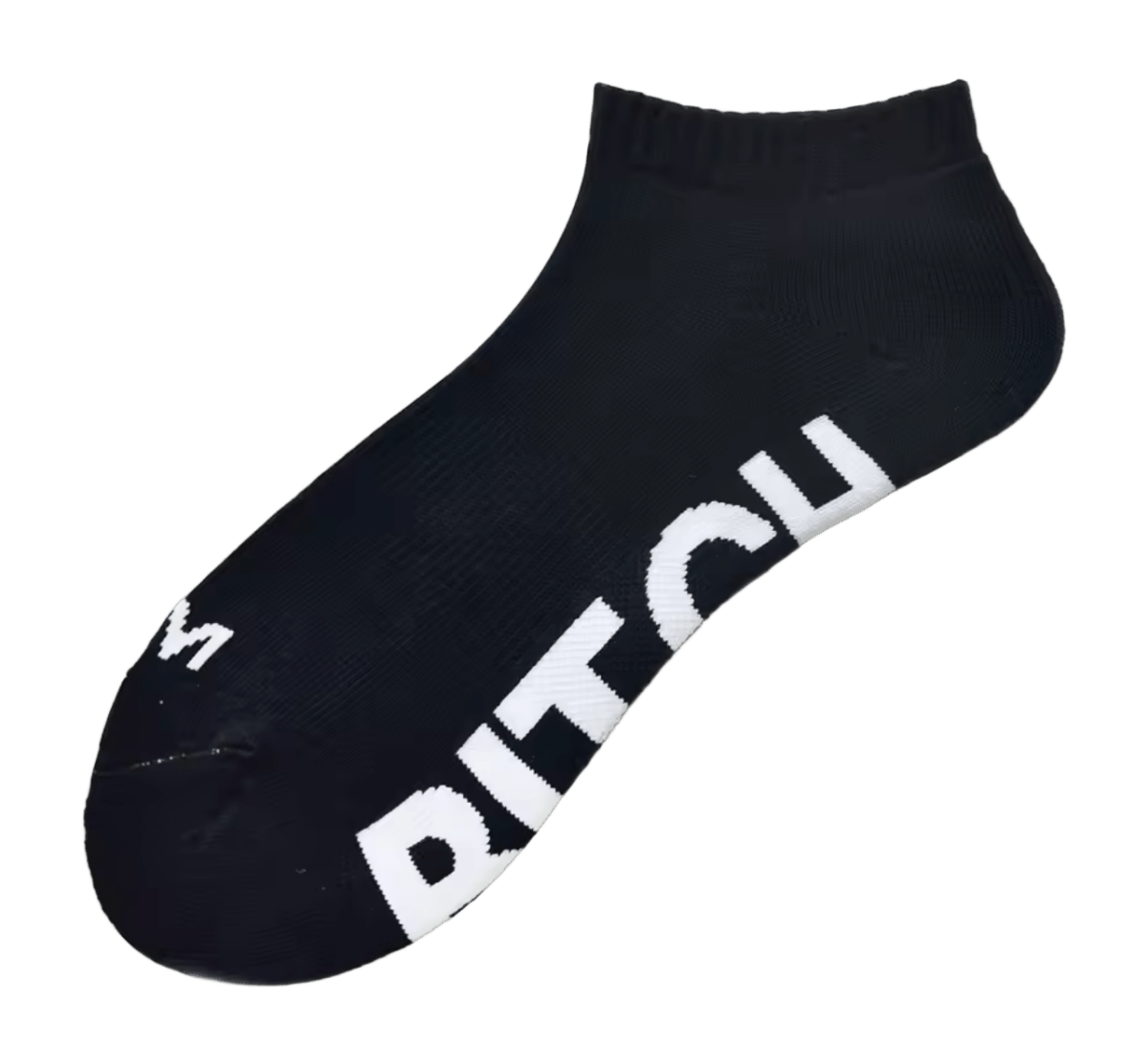 D&M Bitch Ankle Socks Black - The Pup Play Hub