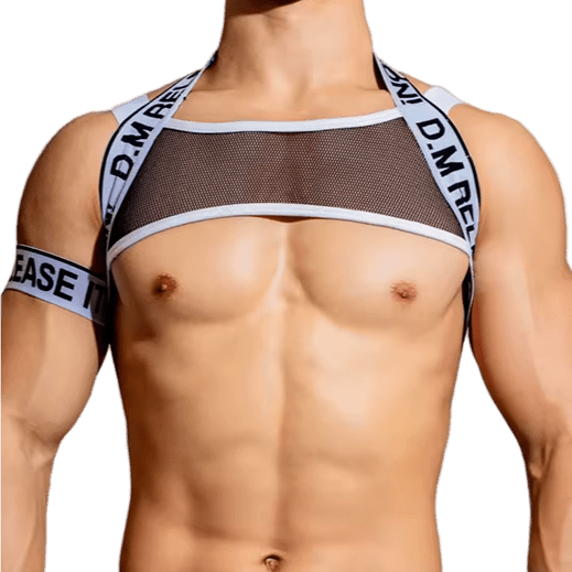 Dog & Master Harness And Cuff Set White - The Pup Play Hub