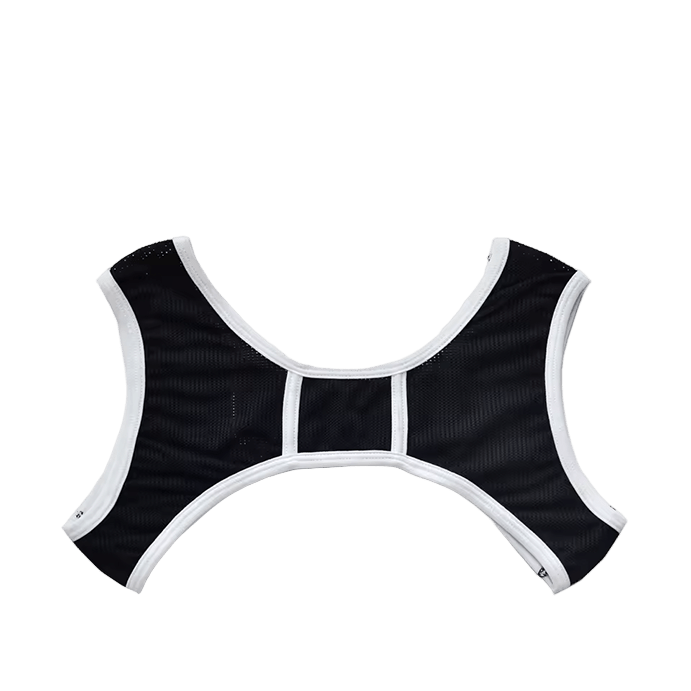 Dog & Master Mesh Harness Black/White - The Pup Play Hub