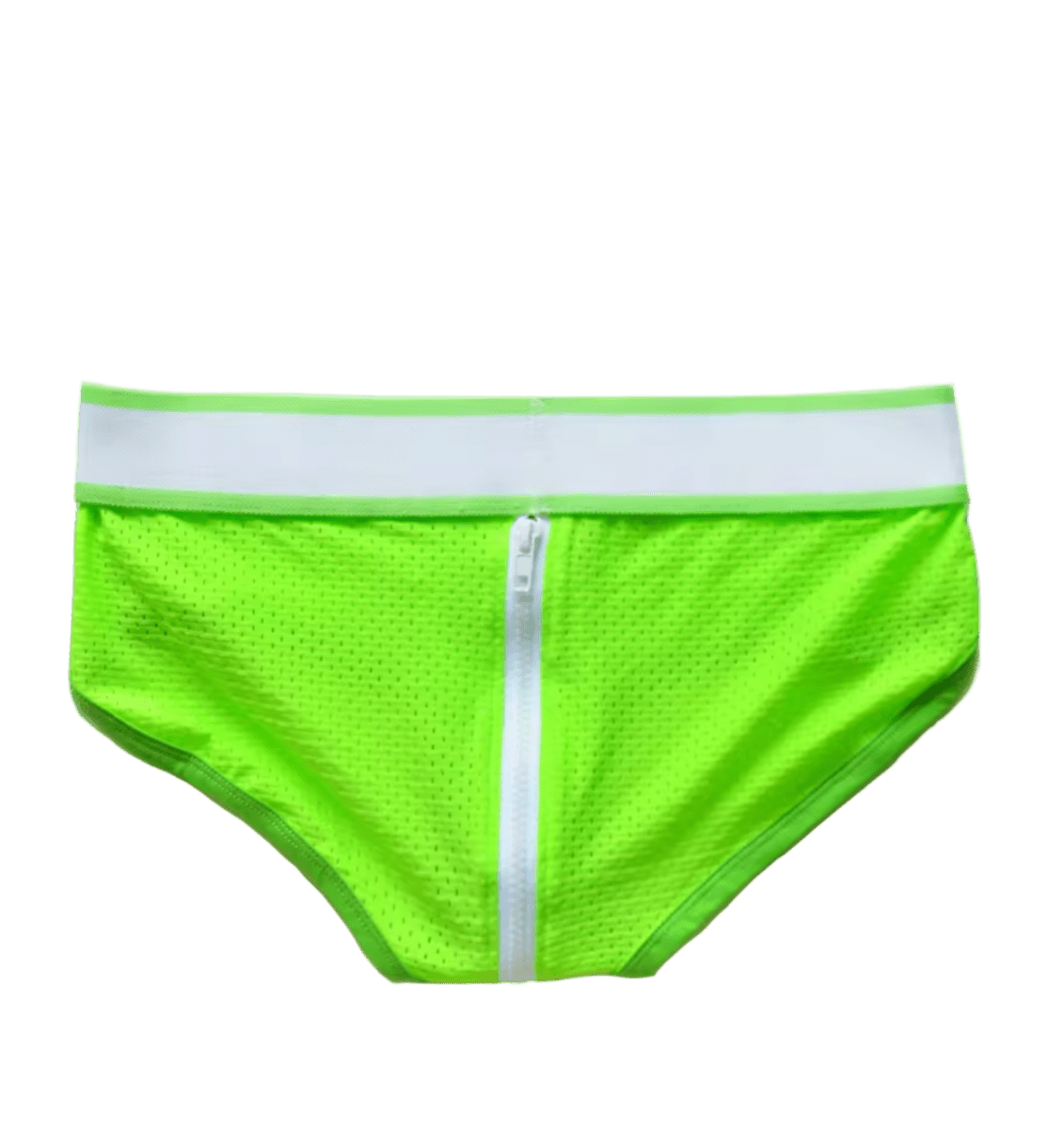 Dog & Master Mesh Zipper Bum Briefs Green - The Pup Play Hub