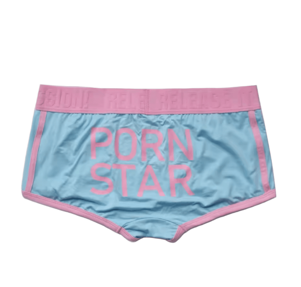 Dog & Master Porn Start Boxer Briefs Pink/Light Blue - The Pup Play Hub