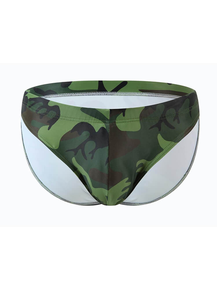 Men's Sexy Elastic Leopard Print Swim Briefs