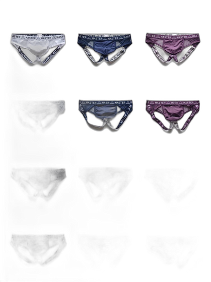 2 Pack Men's Low-Rise Sexy Double Strap Jockstrap
