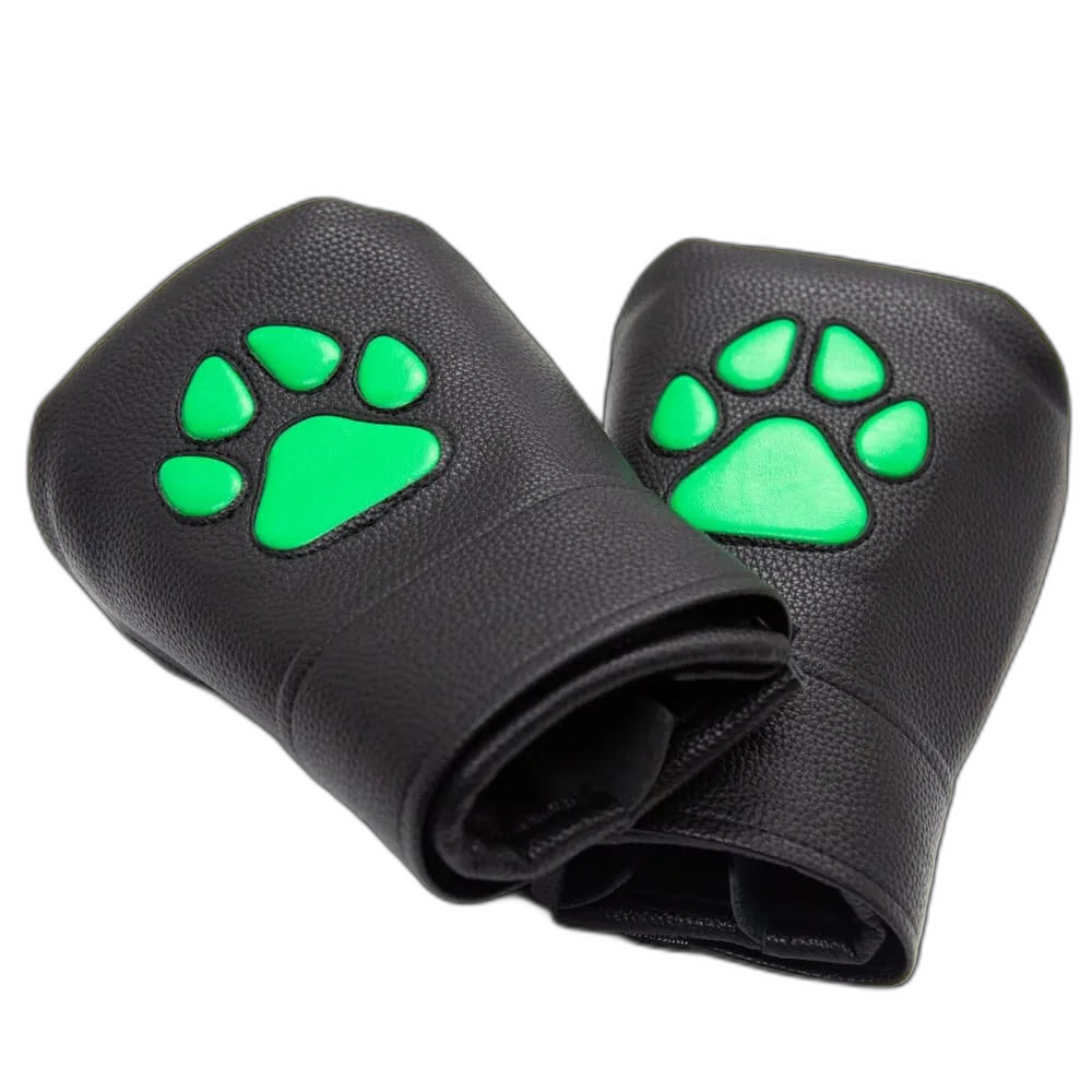 Leather Puppy Paw Mittens