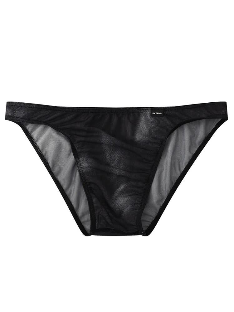 Men's Shadow Printed Mesh Low-Rise Briefs