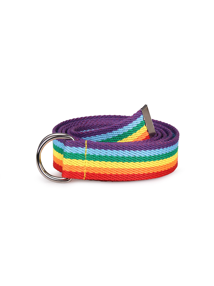 Gay Pride Rainbow Canvas Belt