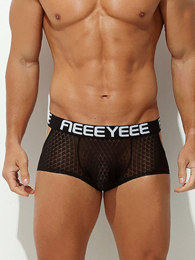 Men's Sexy Side Cutouts Ultra-Thin Boxer Briefs