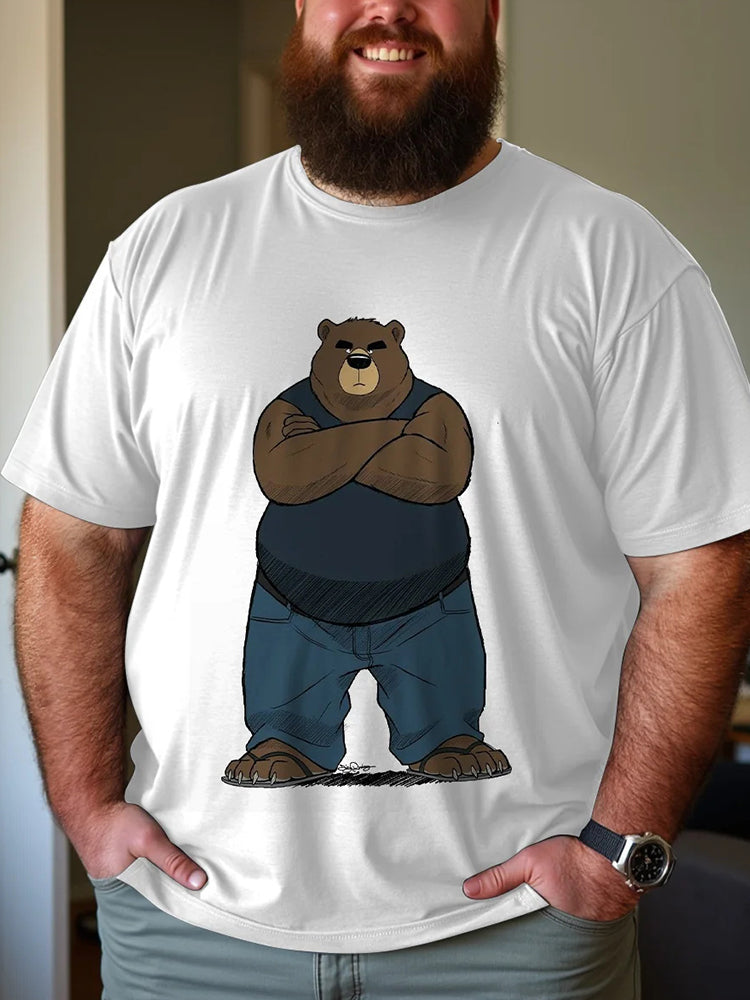 Men's Retro Gay Bear Print T-shirt 