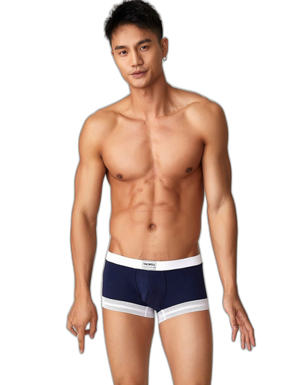 2 Pack Men's Ice Silk Lace Cuff Trunks