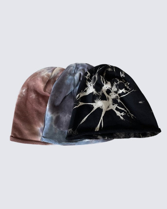 Street Style Tie-Dye Loose Knit Beanie