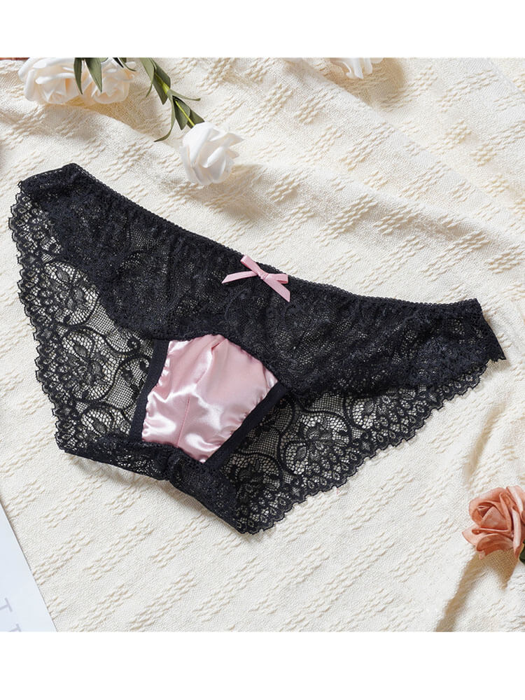 Men's French-Style Sexy Lace Bowknot Briefs