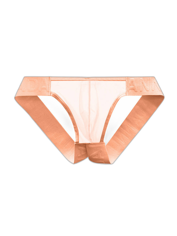 2 Pack Men's Sheer No-Waistband Jockstrap with Textured Pattern