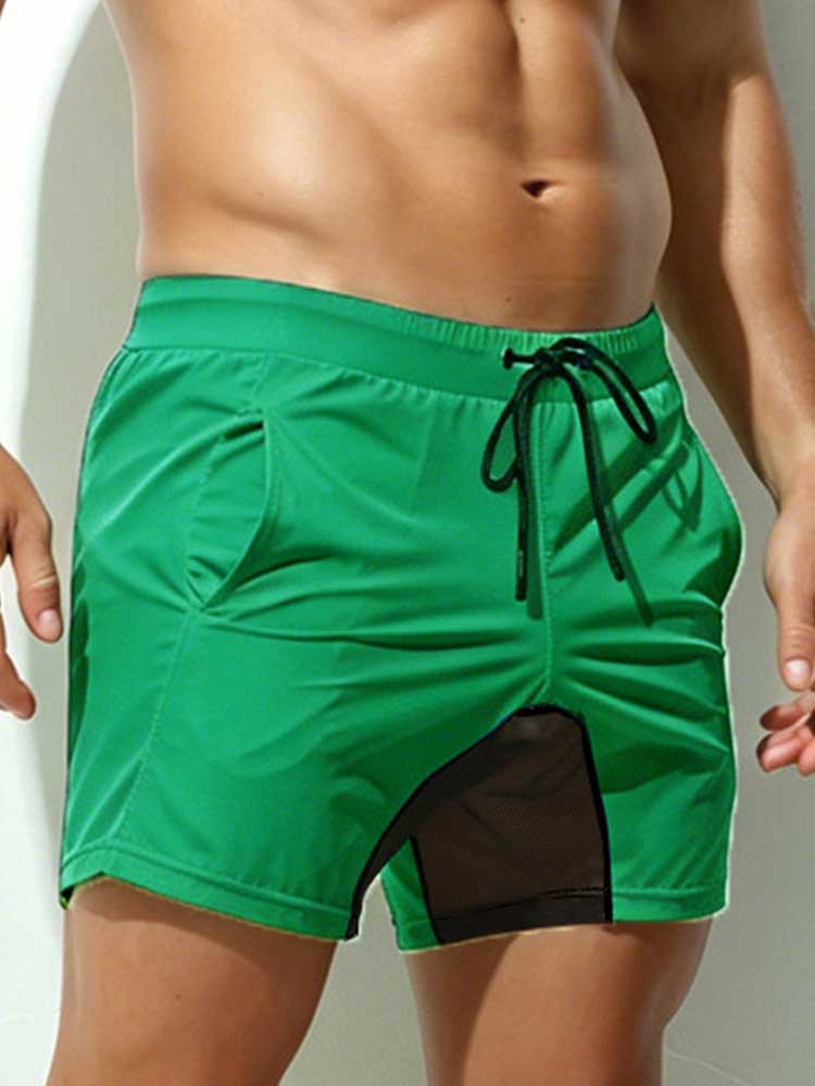 Men's Mesh Quick-Dry Breathable Drawstring Shorts