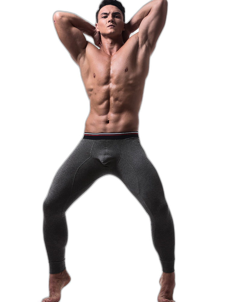 Plus Size Men's Cotton Separate Pouch Thermal Underwear