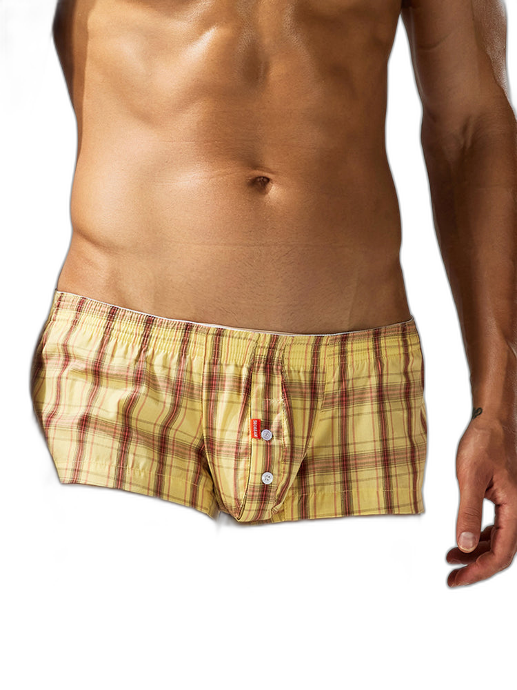 2 Pack Men's Supportive Large Pouch Odor-Resistant Antibacterial Seamless Boxer Shorts