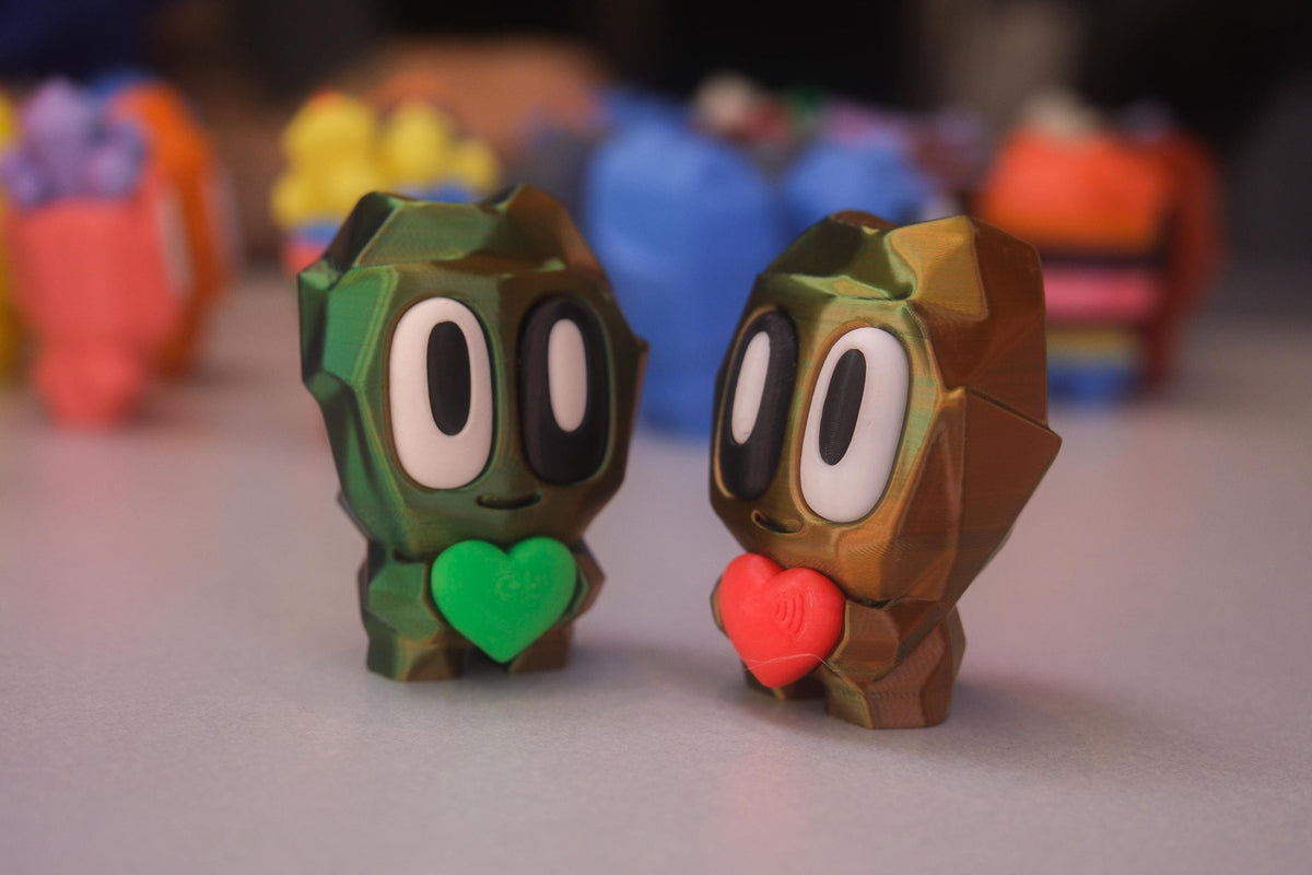 3D Printed Pet Blob Rock - Fun Desk Toy, Keychain, or Gift!  Collect 'em All!
