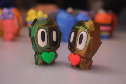 3D Printed Pet Blob Rock - Fun Desk Toy, Keychain, or Gift!  Collect 'em All!