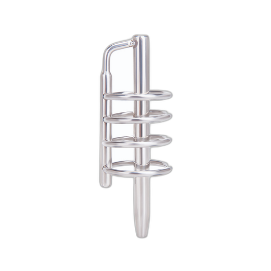 Prowler RED Urethral Plug & Cage Silver