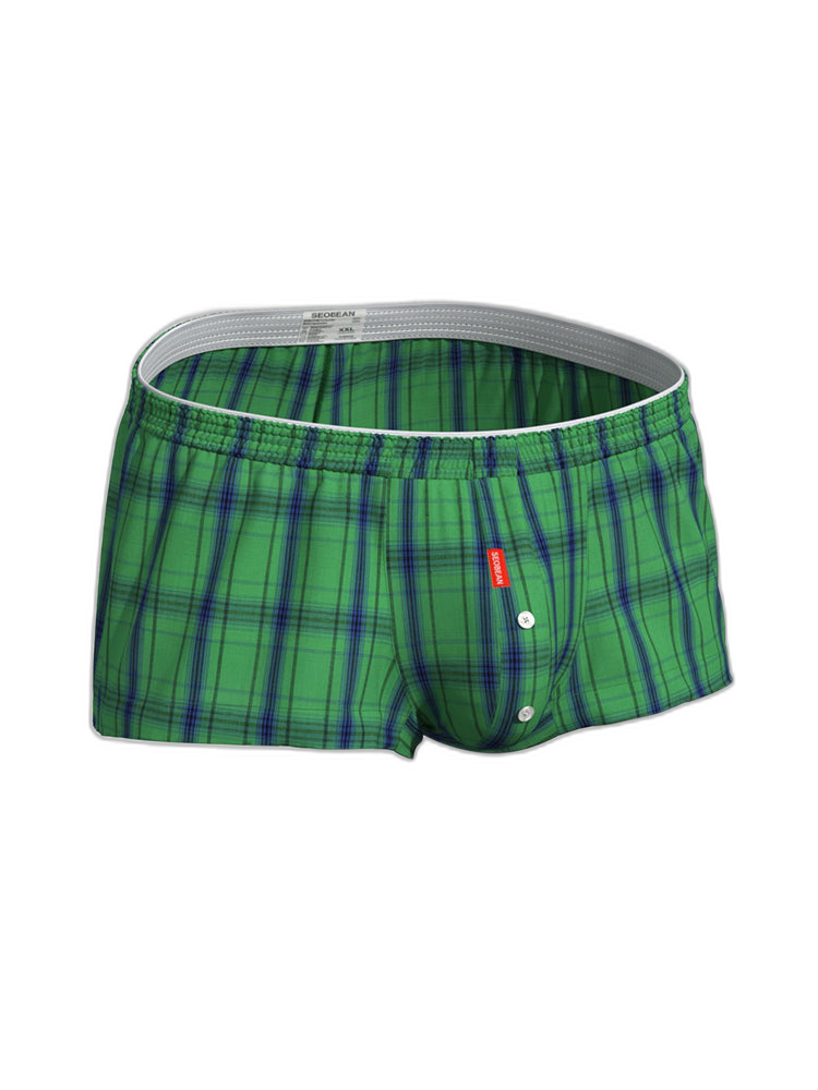 2 Pack Men's Supportive Large Pouch Odor-Resistant Antibacterial Seamless Boxer Shorts